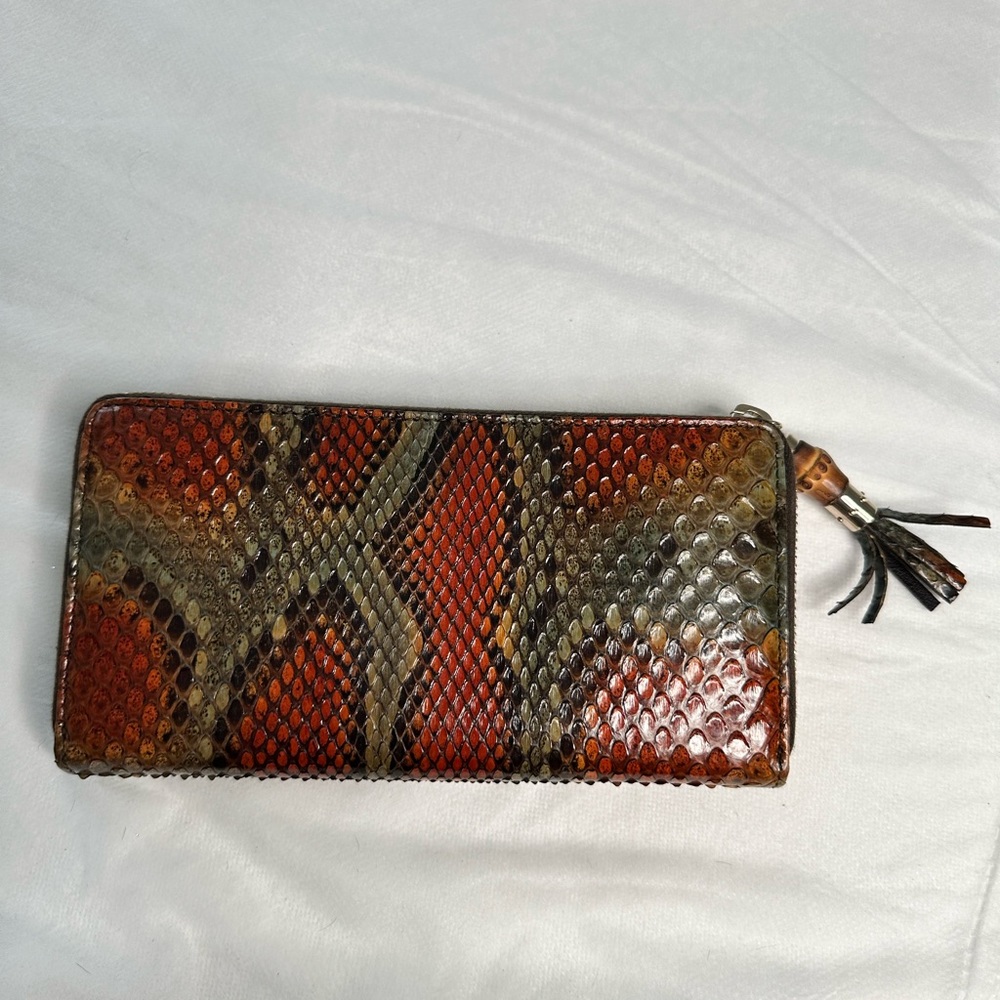 Authentic Gucci Python Zipper Wallet - image 3